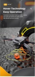 Dronă P8 4K Neagră cu LED & Infraroșu | Cameră 4K | Transmisie 5G & Evitare Obstacole