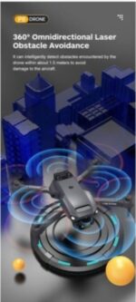Dronă P8 4K Neagră cu LED & Infraroșu | Cameră 4K | Transmisie 5G & Evitare Obstacole